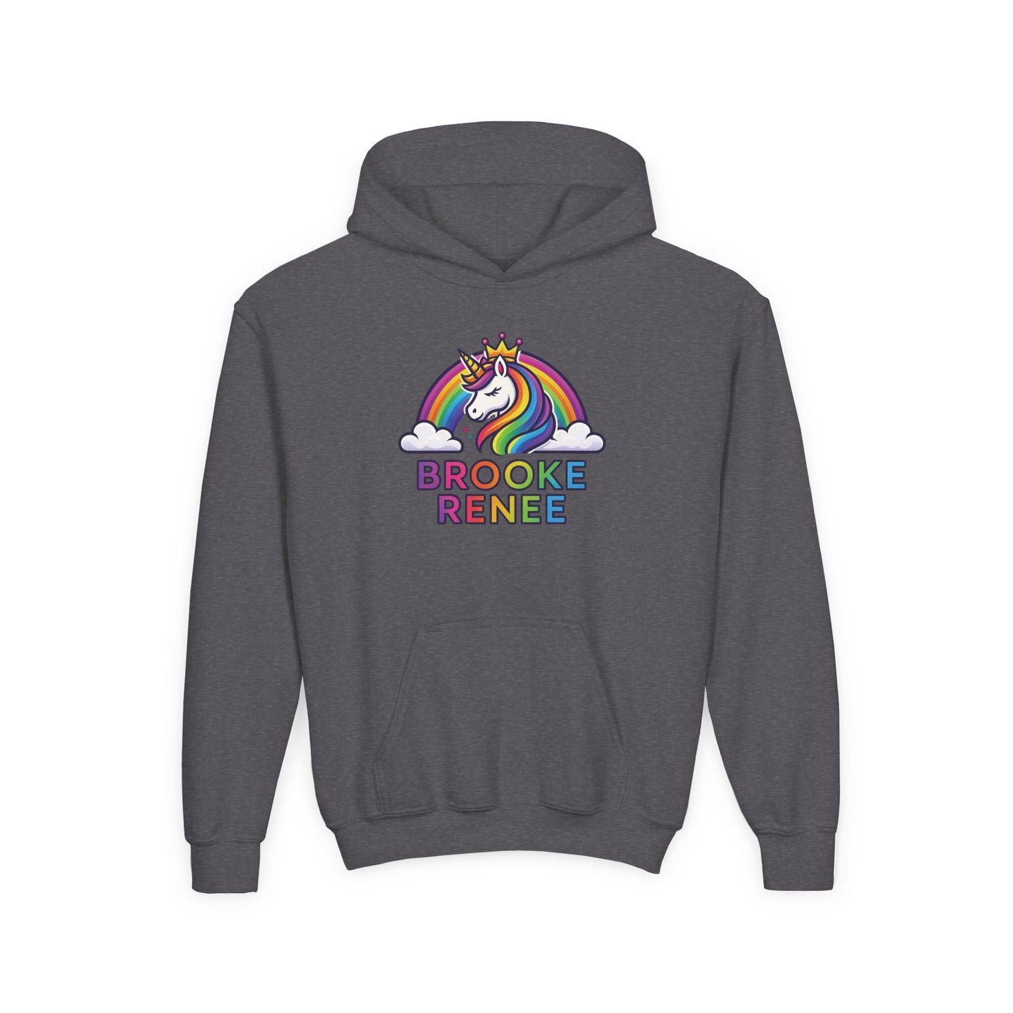 Personalized Unicorn Hoodie for Kids - Brooke Renee Rainbow Sweatshirt