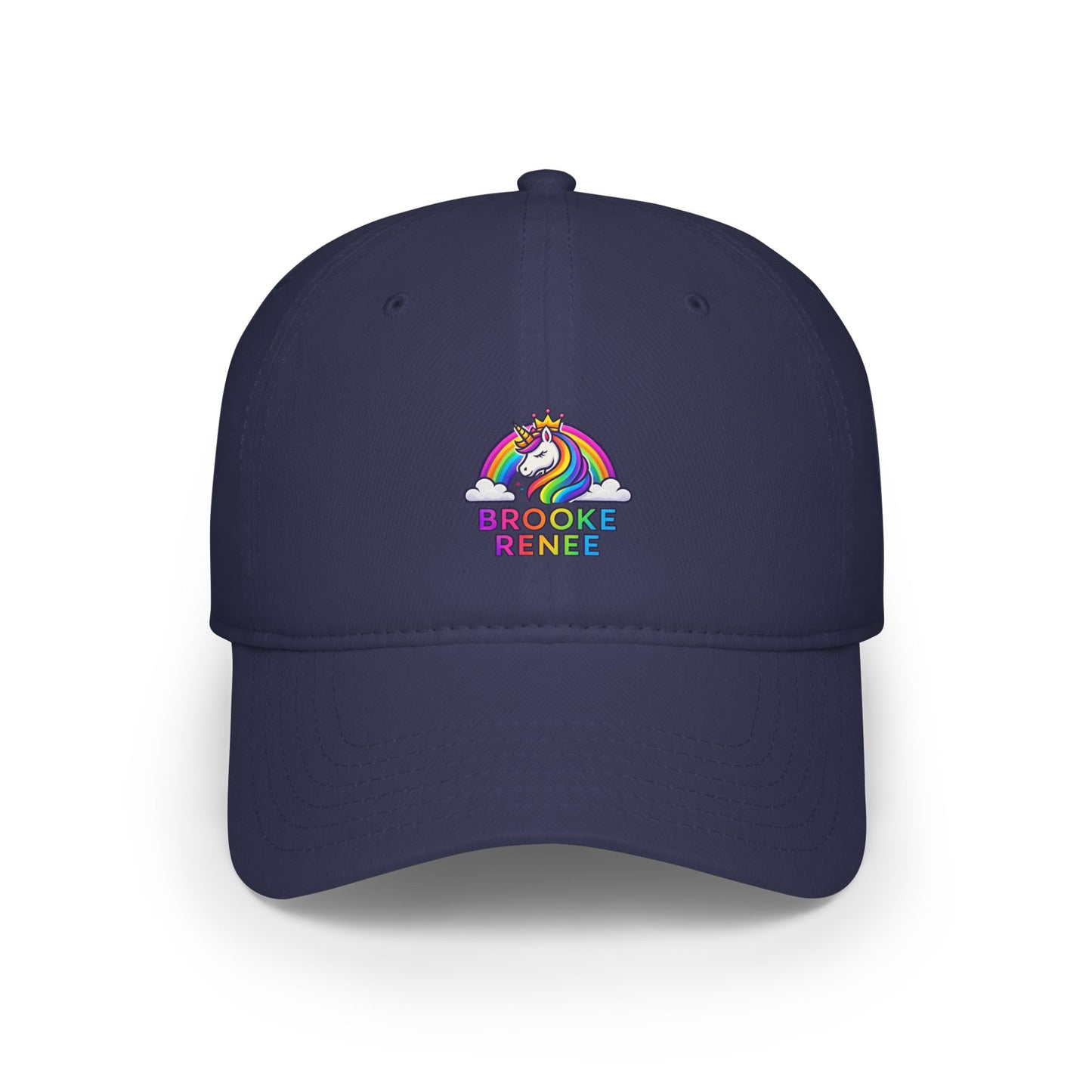 Rainbow Unicorn with Text 'Broke & Bree' Cap | Baseball Cap, Embroidered
