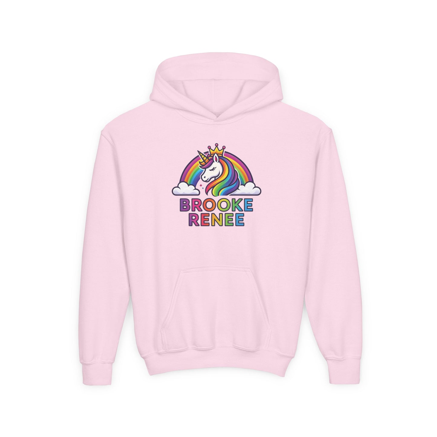 Personalized Unicorn Hoodie for Kids - Brooke Renee Rainbow Sweatshirt