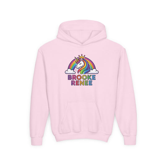 Personalized Unicorn Hoodie for Kids - Brooke Renee Rainbow Sweatshirt