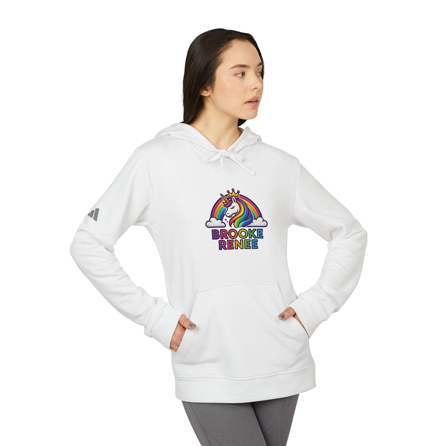 Adidas Rainbow Unicorn with Clouds hoodie | Personalized Name Design