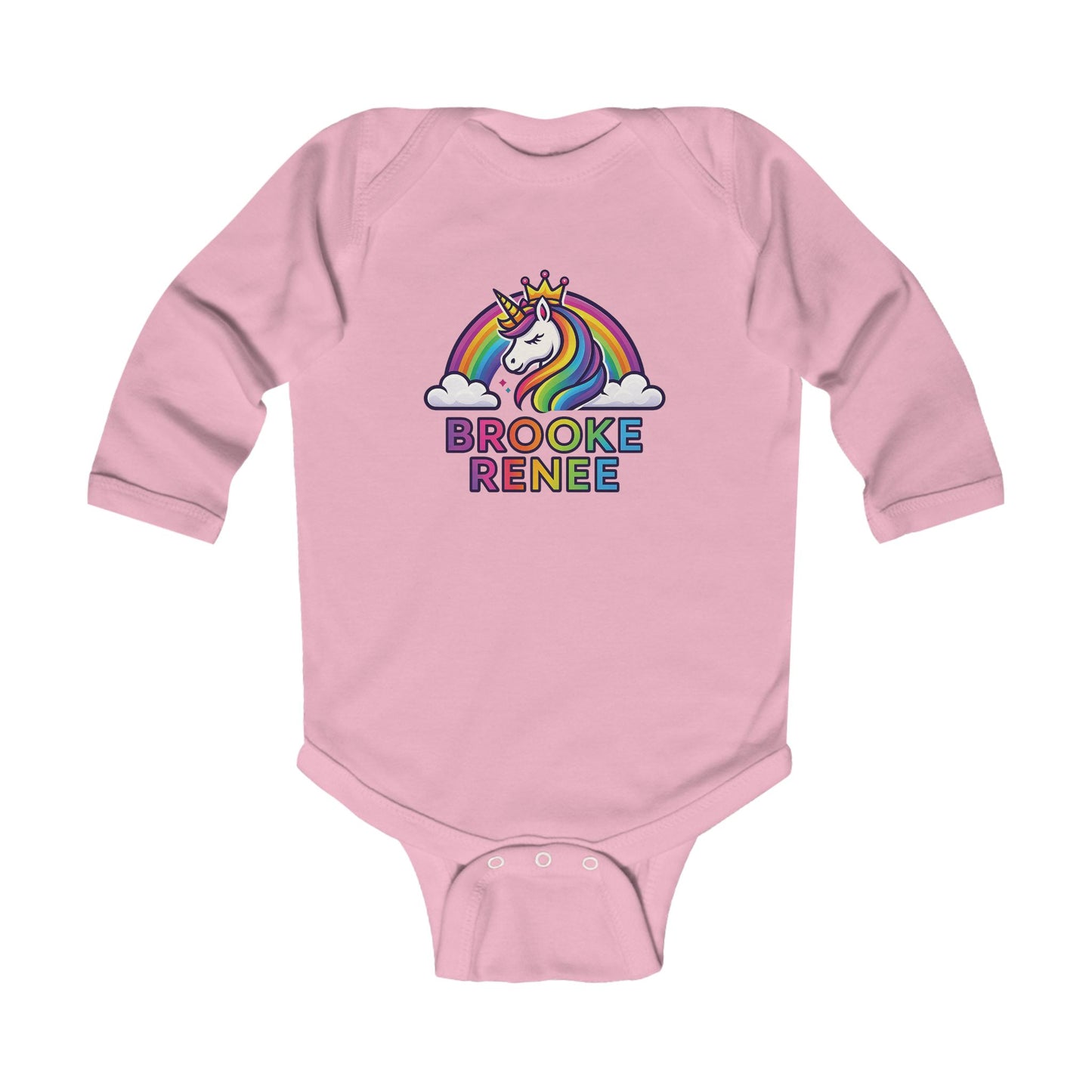 Rainbow Unicorn with Crown Brooke Renee Infant Bodysuit