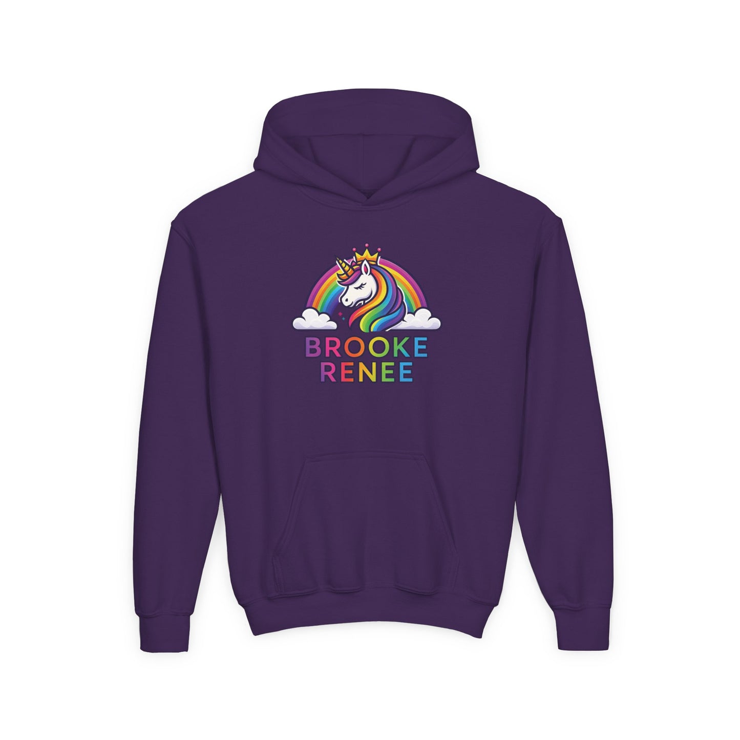 Personalized Unicorn Hoodie for Kids - Brooke Renee Rainbow Sweatshirt