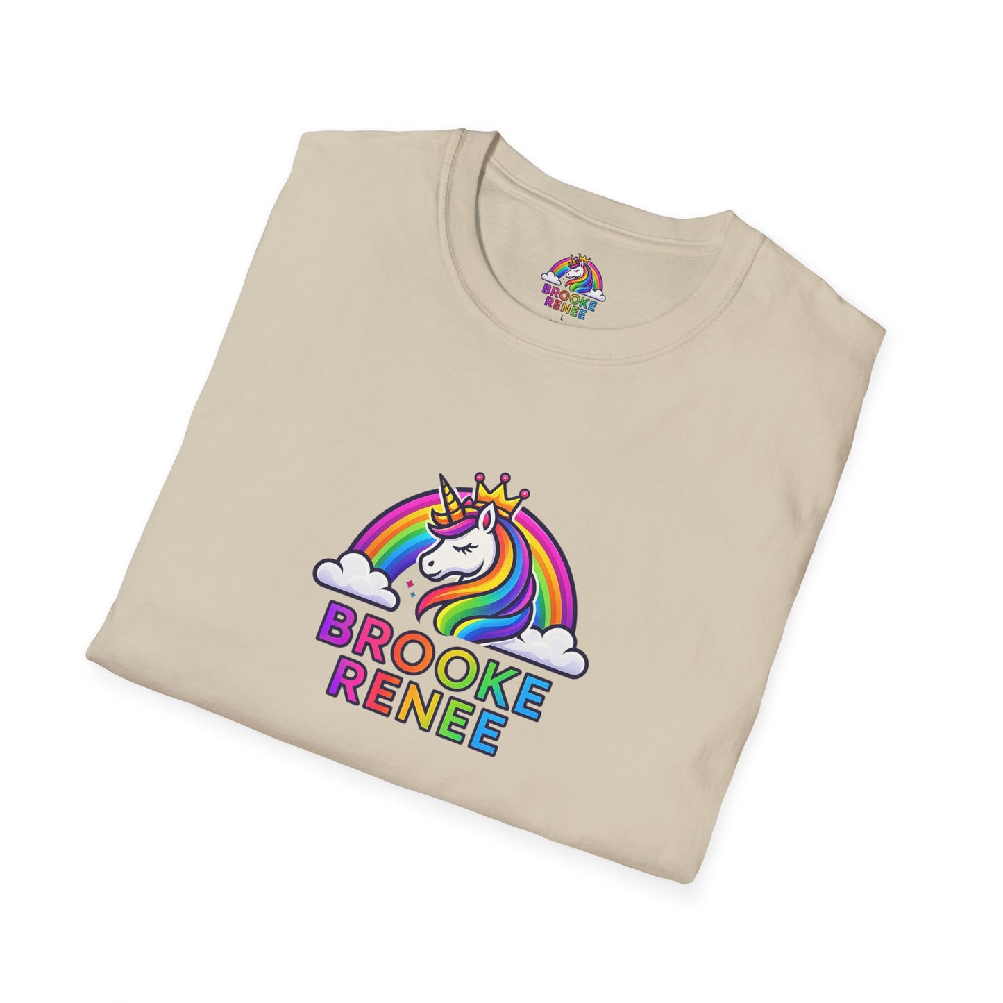 Rainbow Unicorn Crown T-Shirt | Personalized Name Brooke Renee