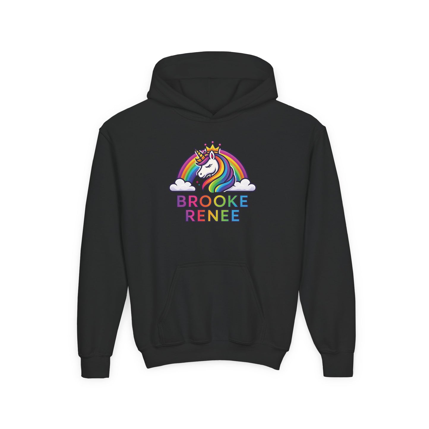Personalized Unicorn Hoodie for Kids - Brooke Renee Rainbow Sweatshirt