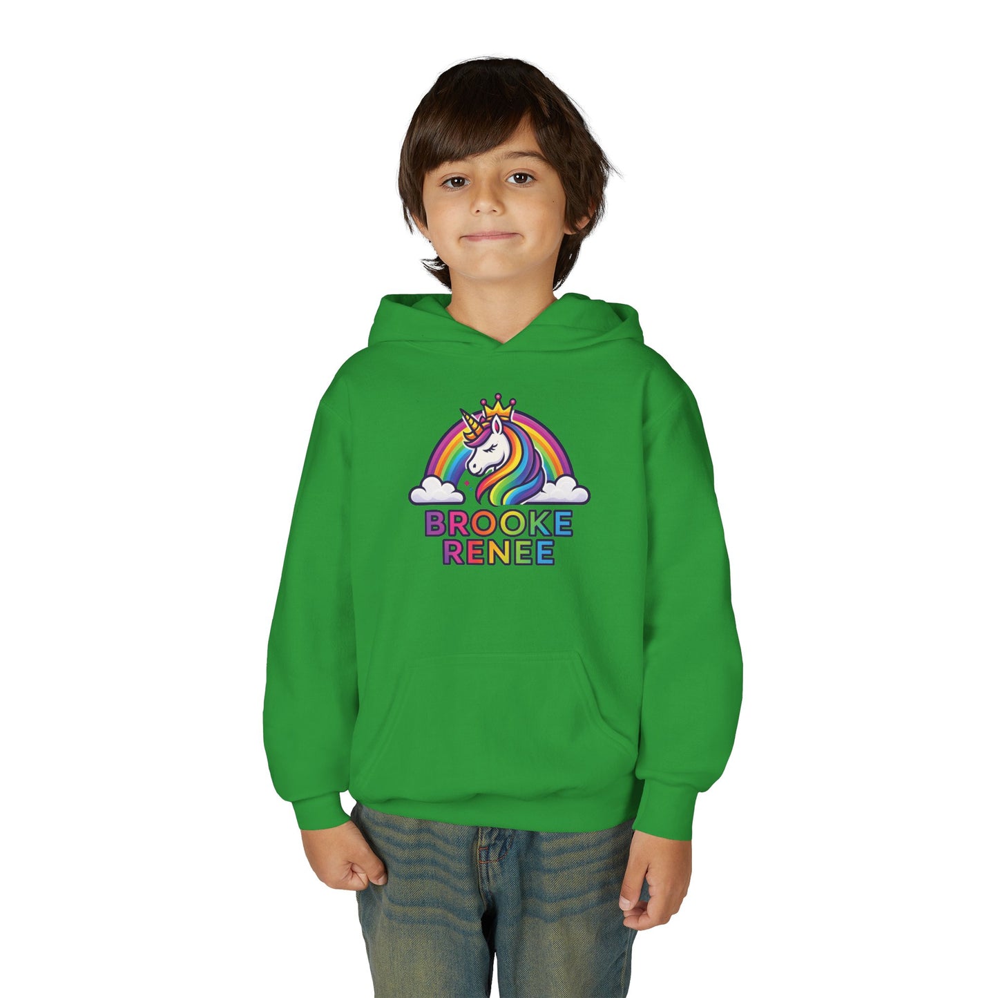 Personalized Unicorn Hoodie for Kids - Brooke Renee Rainbow Sweatshirt