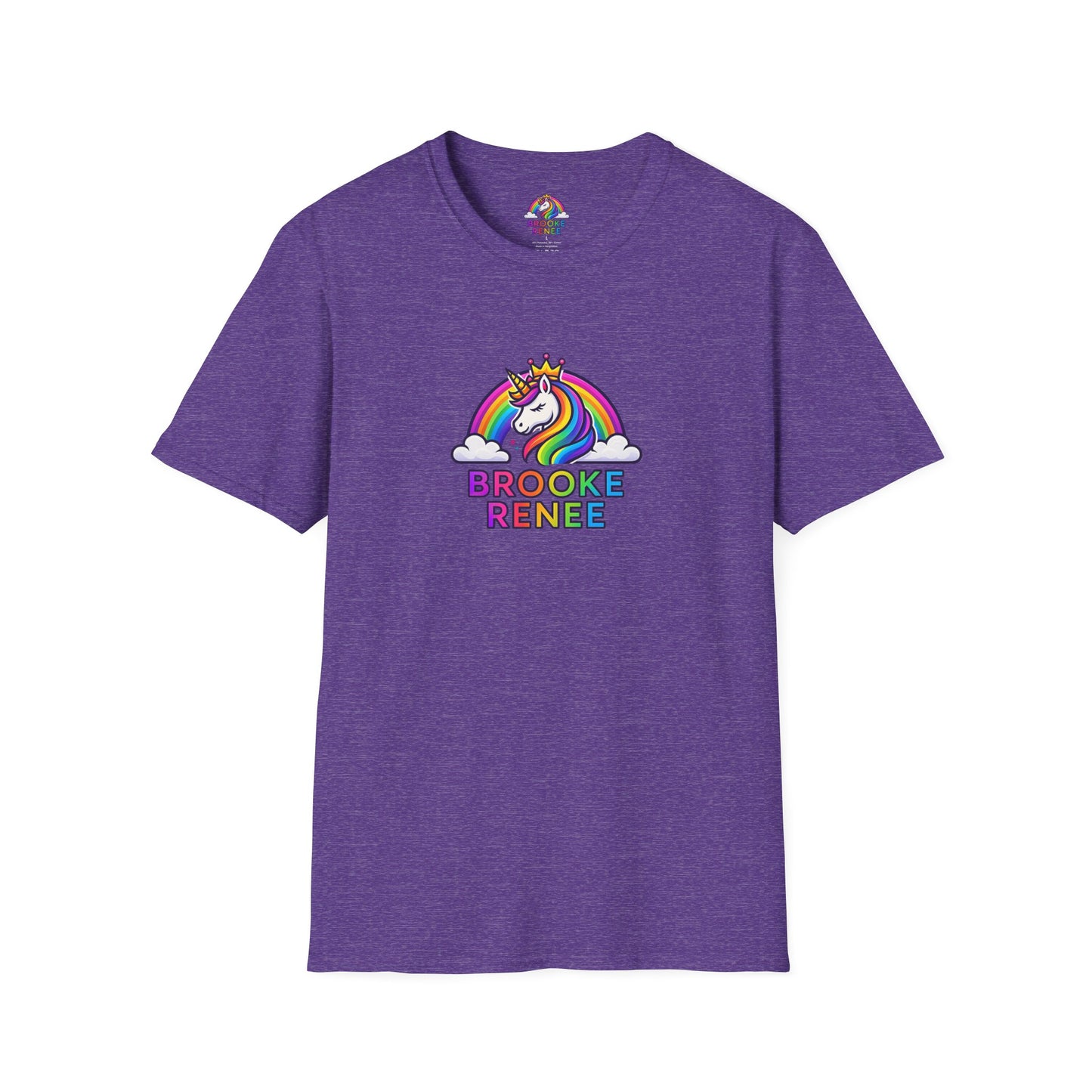 Rainbow Unicorn Crown T-Shirt | Personalized Name Brooke Renee