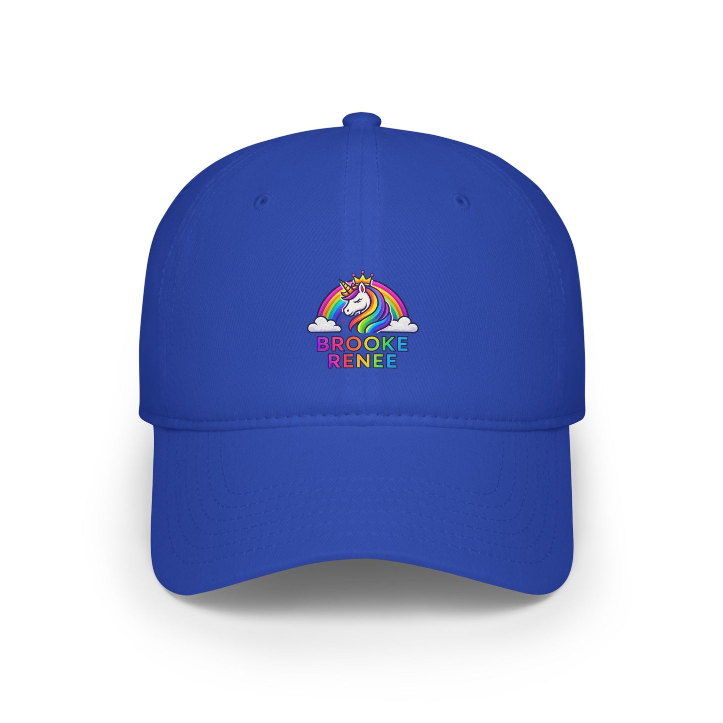 Rainbow Unicorn with Text 'Broke & Bree' Cap | Baseball Cap, Embroidered