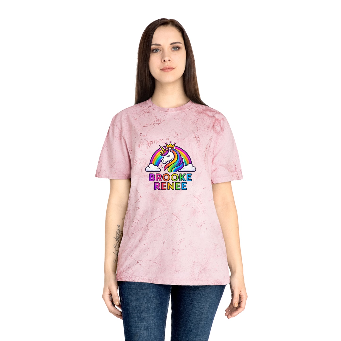 Rainbow Unicorn Name Design T-Shirt | Personalized Brooke Renee