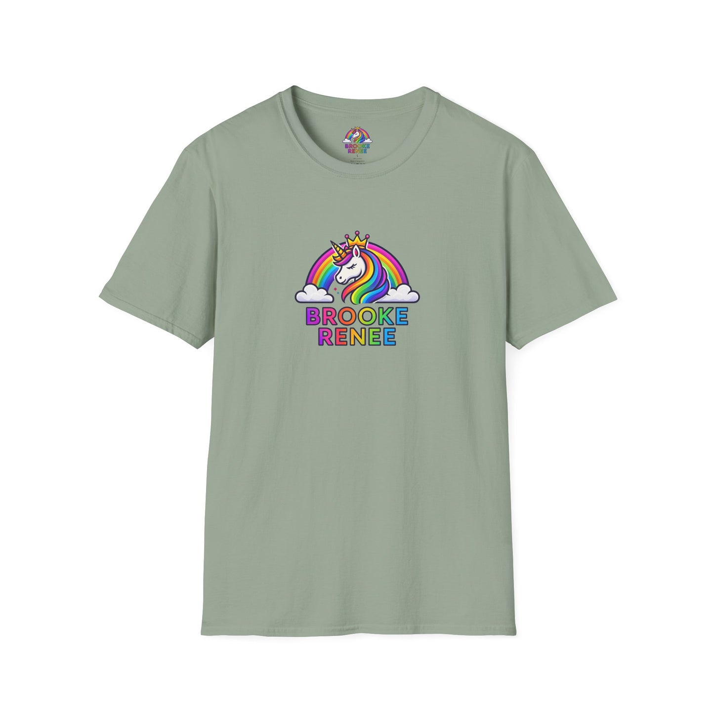 Rainbow Unicorn Crown T-Shirt | Personalized Name Brooke Renee