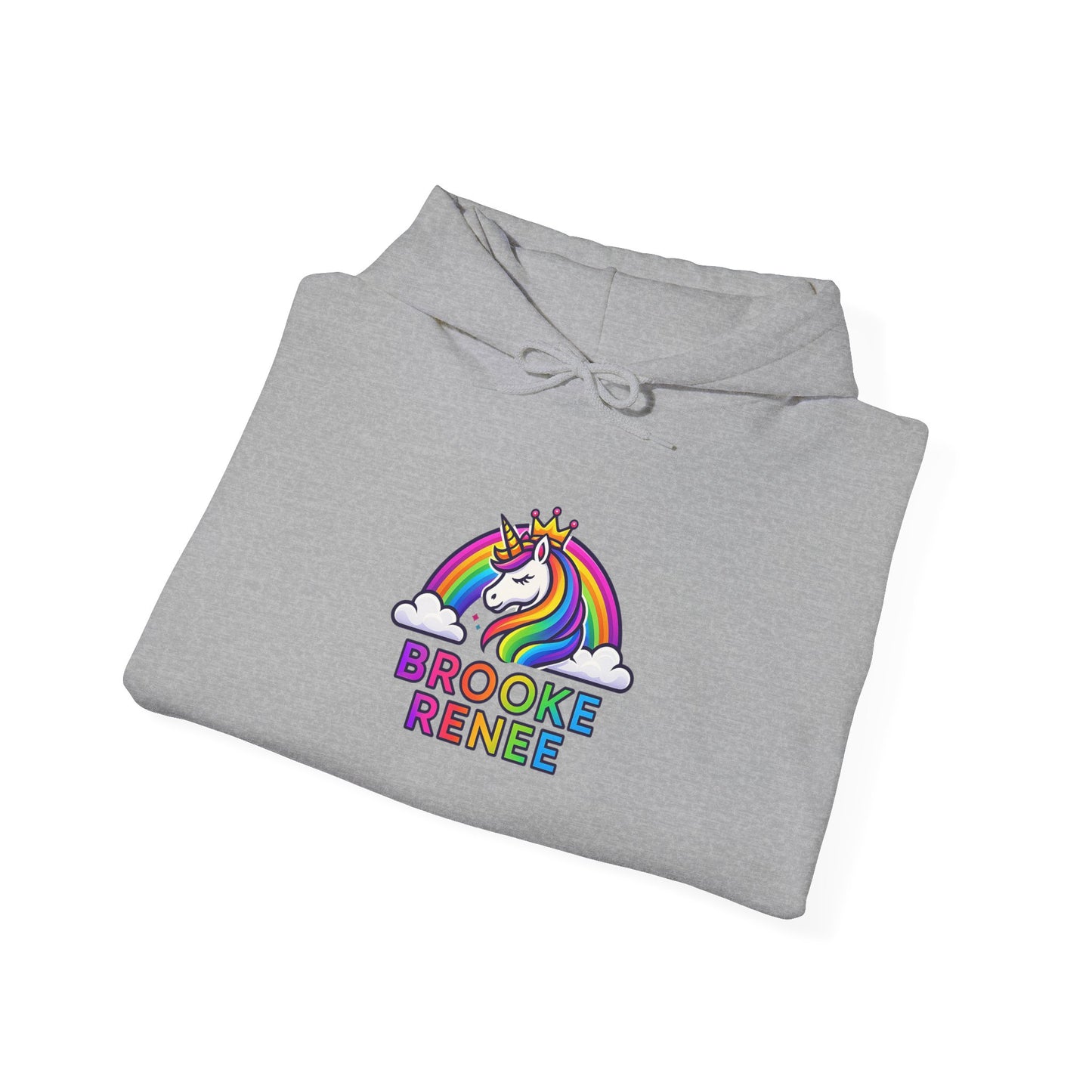 Unicorn Rainbow Name Hoodie | Brooke Renee Personalized Hooded Sweatshirt