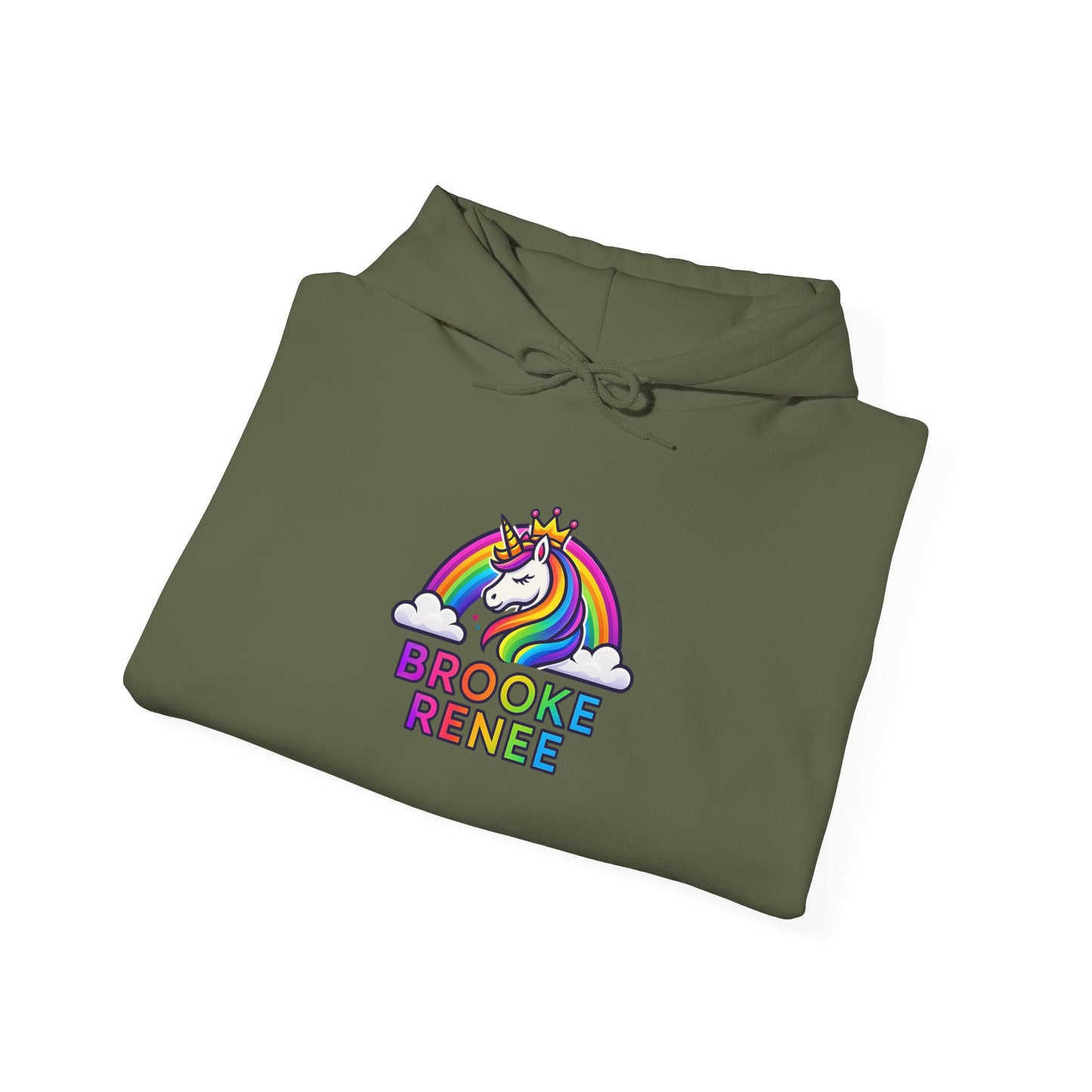 Unicorn Rainbow Name Hoodie | Brooke Renee Personalized Hooded Sweatshirt
