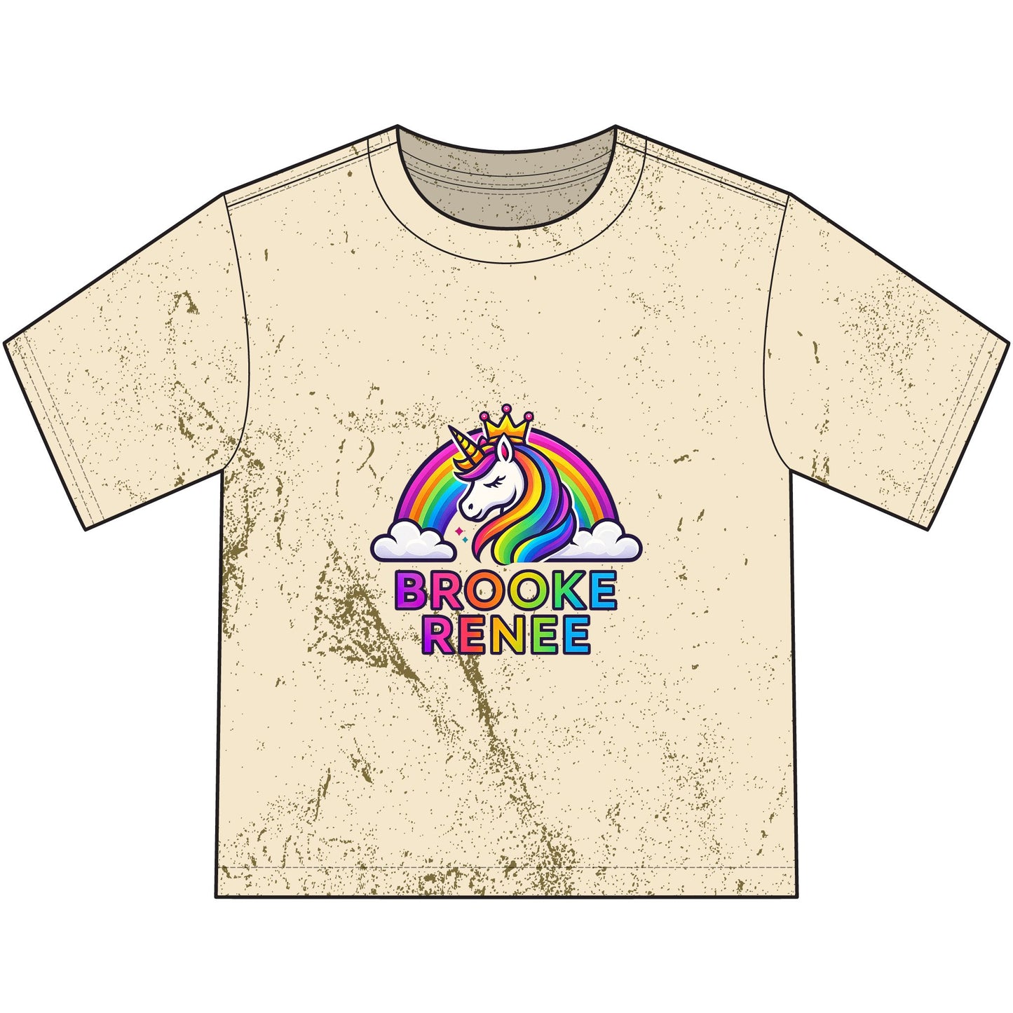 Unicorn Rainbow Name T-Shirt | Custom Brooke Renee Youth