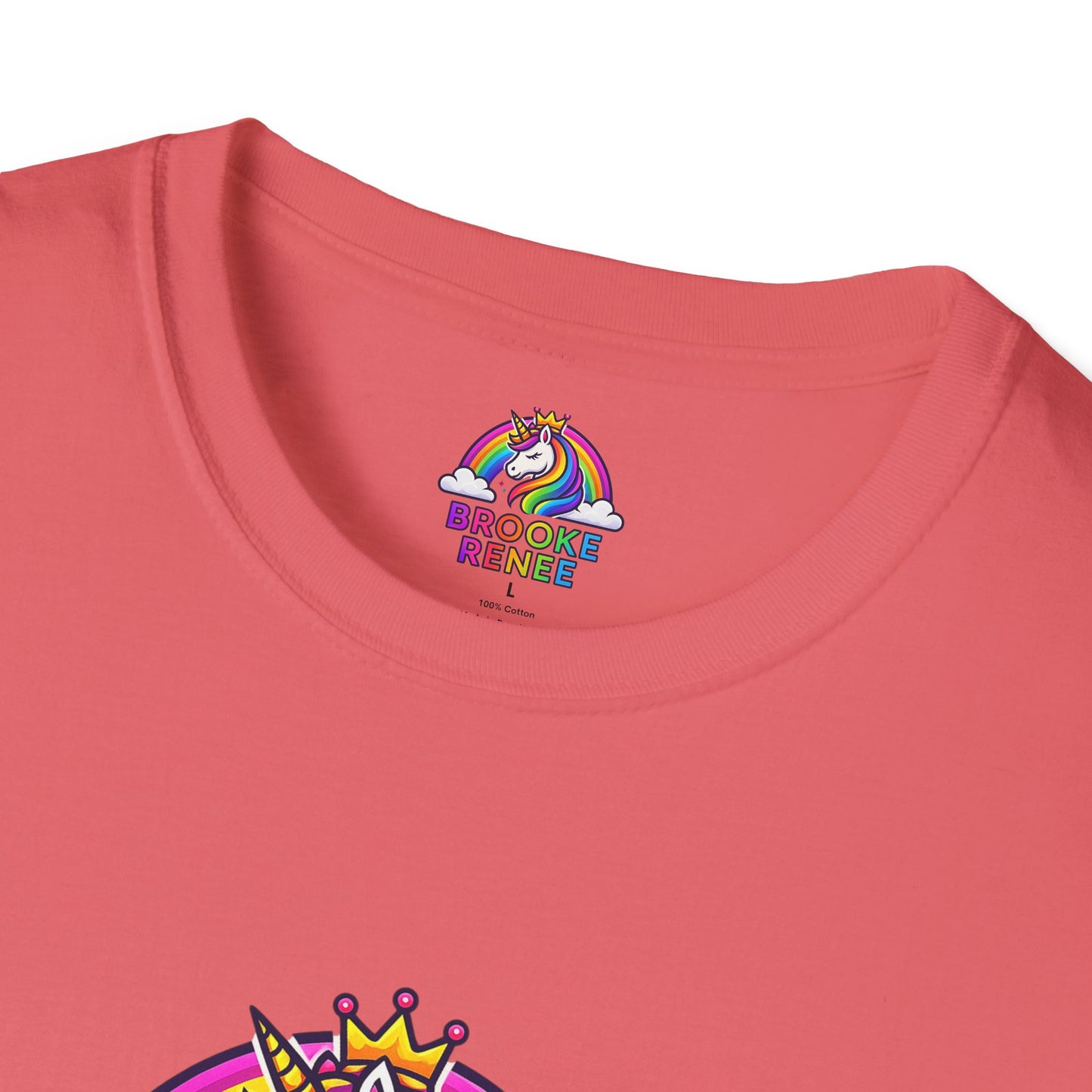 Rainbow Unicorn Crown T-Shirt | Personalized Name Brooke Renee