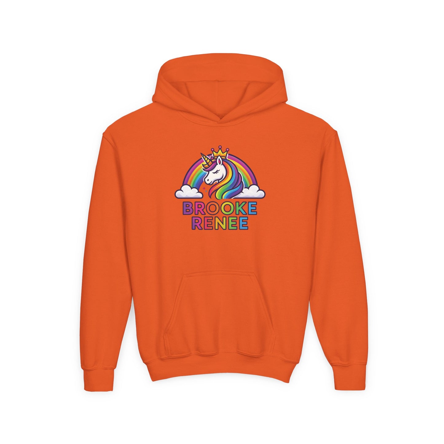 Personalized Unicorn Hoodie for Kids - Brooke Renee Rainbow Sweatshirt