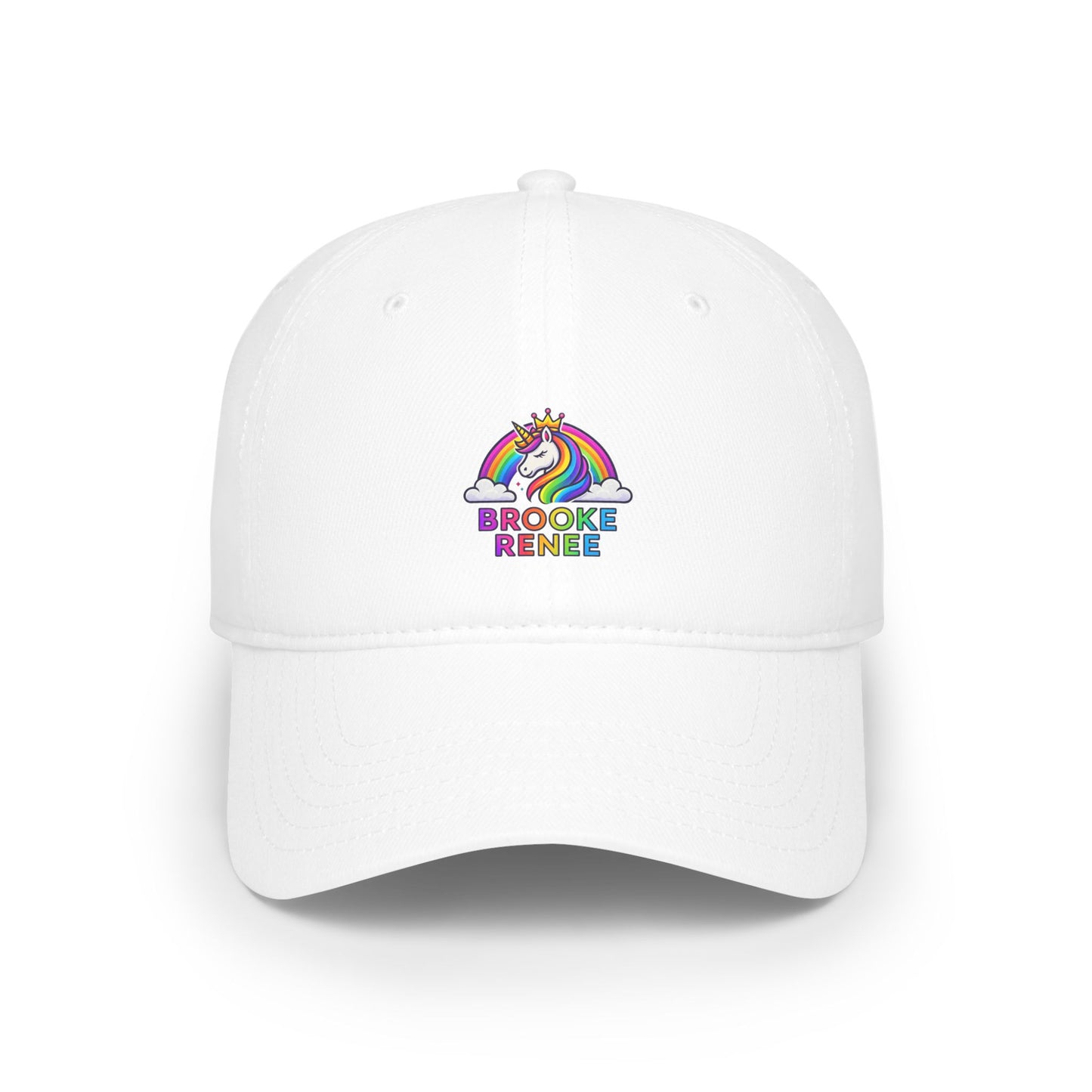 Rainbow Unicorn with Text 'Broke & Bree' Cap | Baseball Cap, Embroidered