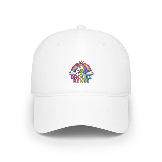 Rainbow Unicorn with Text 'Broke & Bree' Cap | Baseball Cap, Embroidered
