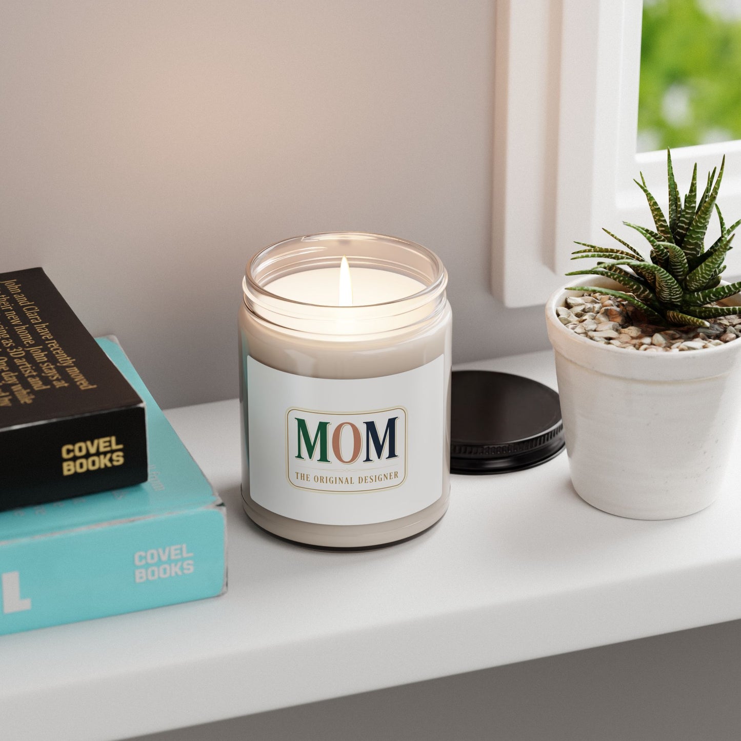 MOM badge candle | Soy Candle, minimalist mom life streetwear label