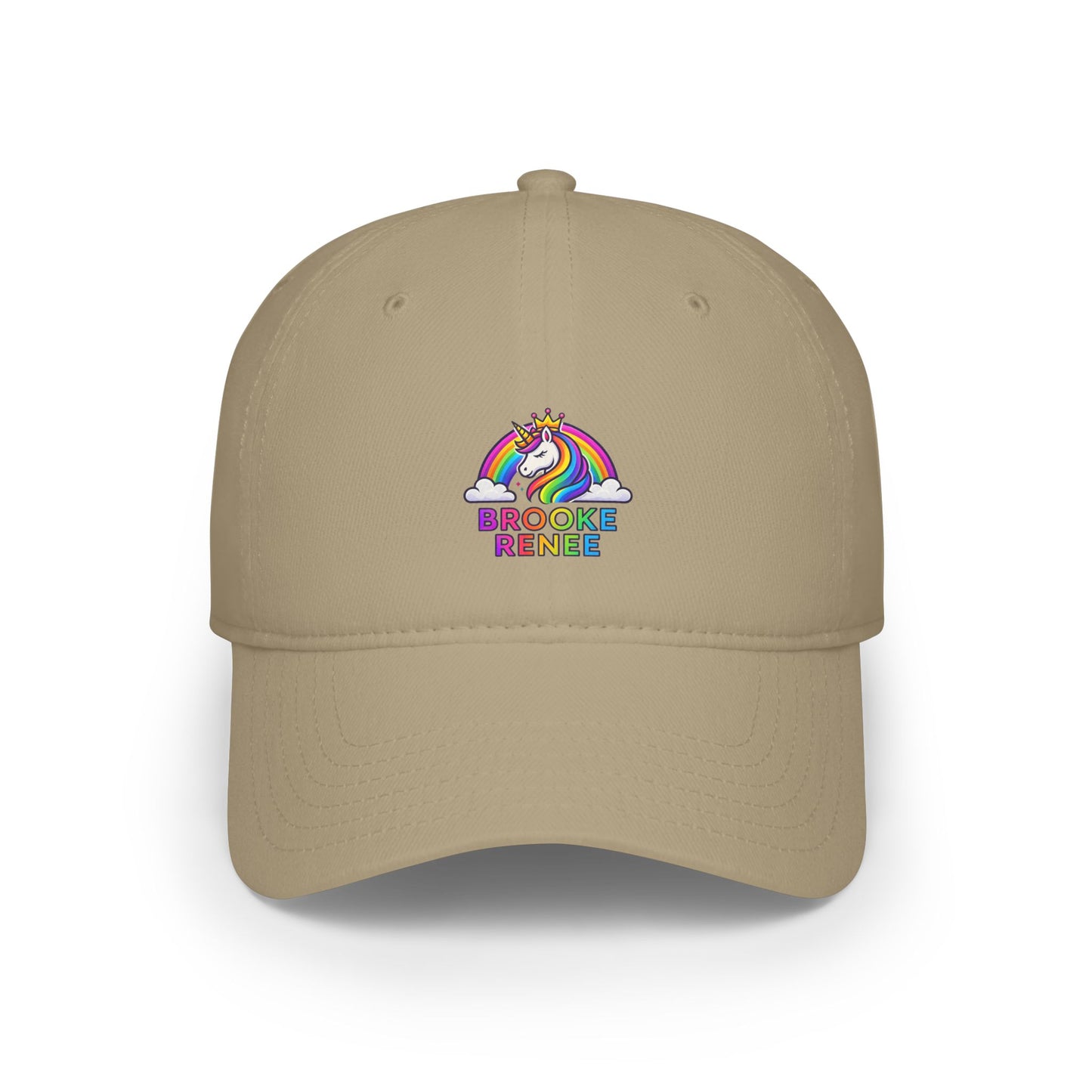 Rainbow Unicorn with Text 'Broke & Bree' Cap | Baseball Cap, Embroidered