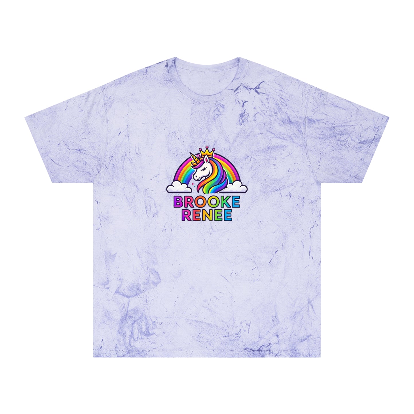 Rainbow Unicorn Name Design T-Shirt | Personalized Brooke Renee