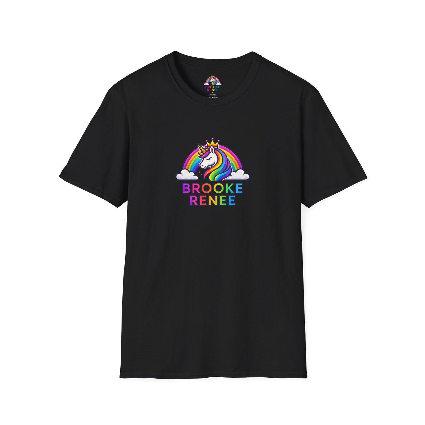 Rainbow Unicorn Crown T-Shirt | Personalized Name Brooke Renee