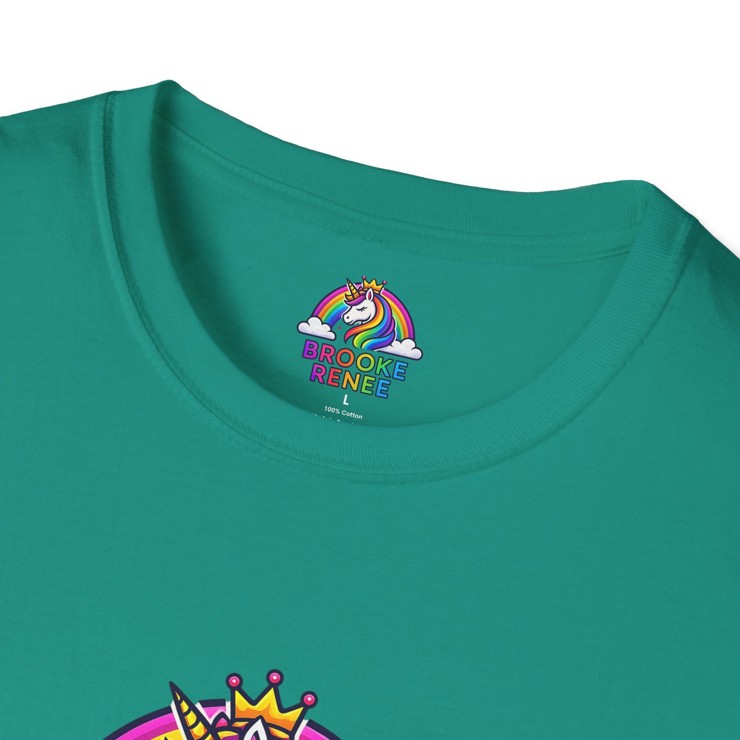 Rainbow Unicorn Crown T-Shirt | Personalized Name Brooke Renee