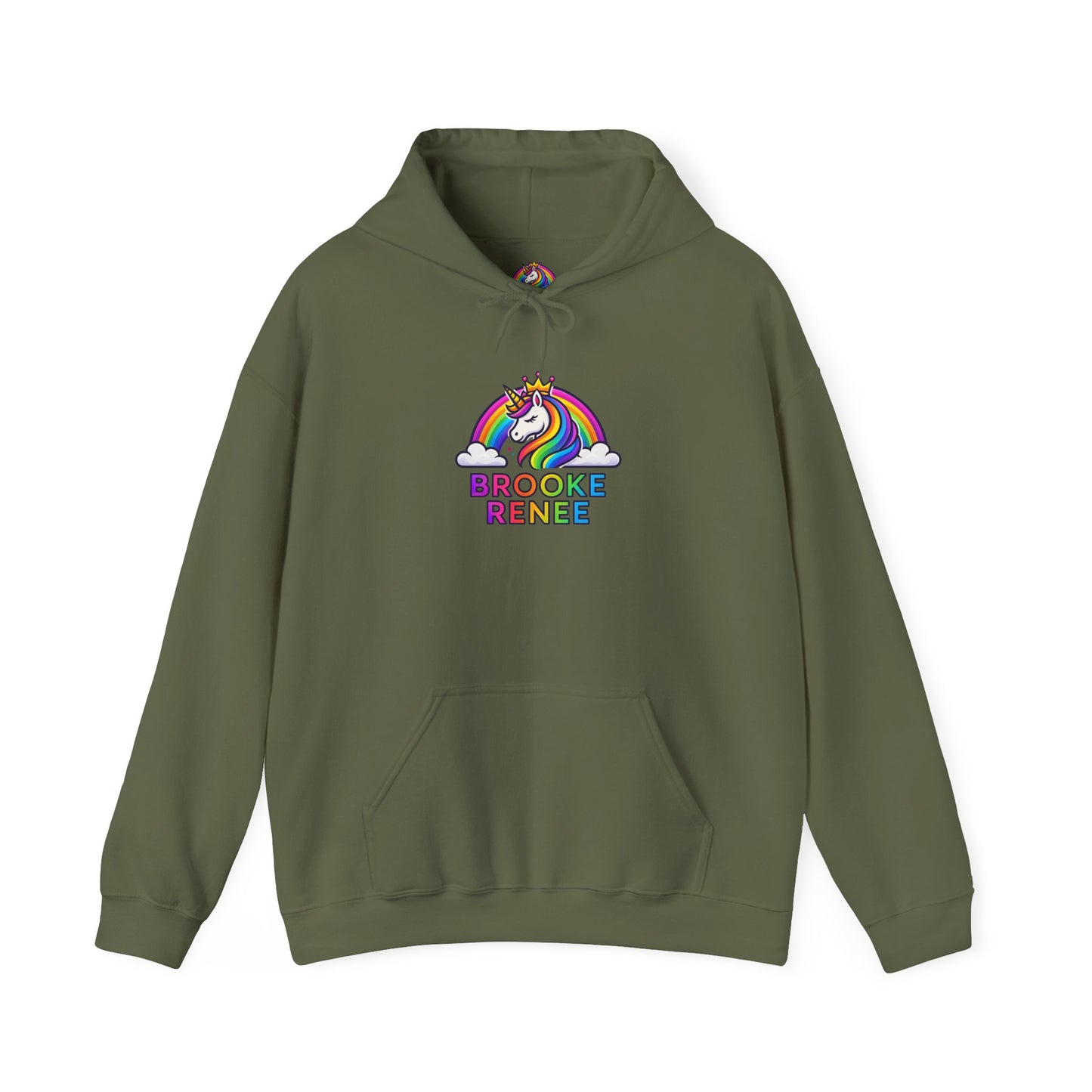 Unicorn Rainbow Name Hoodie | Brooke Renee Personalized Hooded Sweatshirt