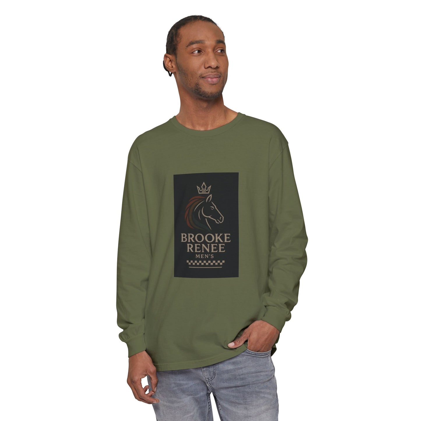 Brooke Renee Horse Portrait Long Sleeve Shirt | Equestrian Logo Tee