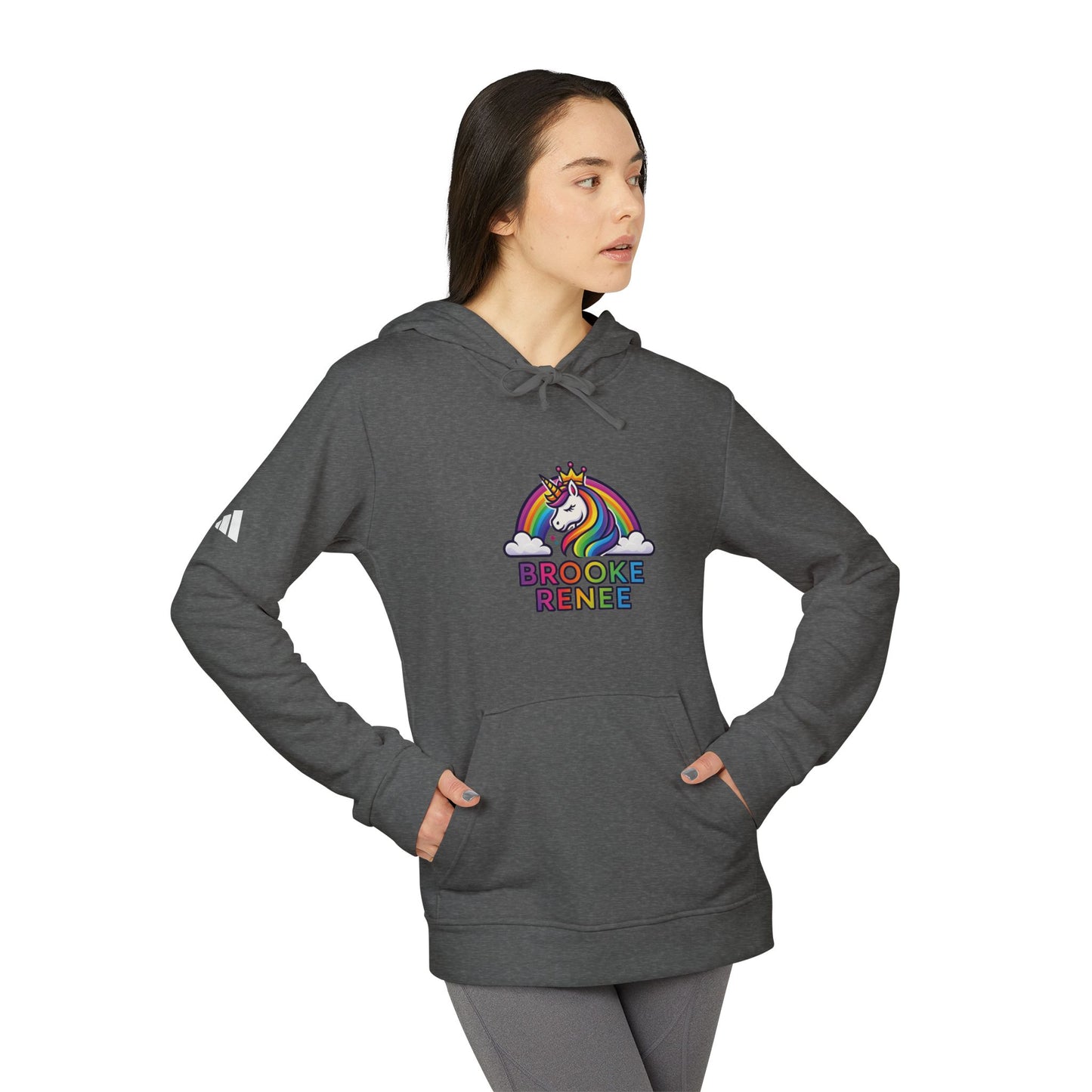 Adidas Rainbow Unicorn with Clouds hoodie | Personalized Name Design