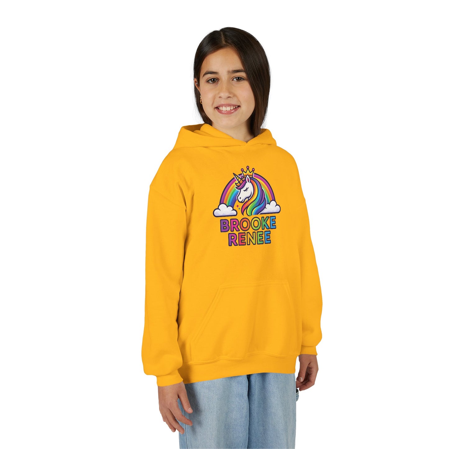 Personalized Unicorn Hoodie for Kids - Brooke Renee Rainbow Sweatshirt