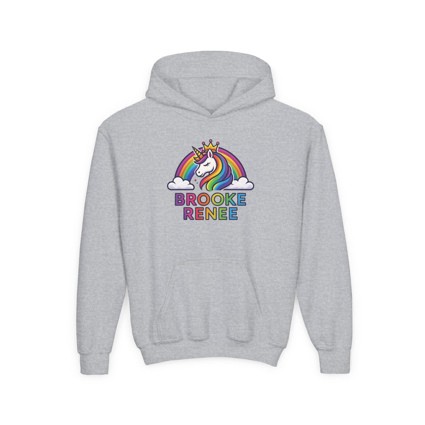 Personalized Unicorn Hoodie for Kids - Brooke Renee Rainbow Sweatshirt