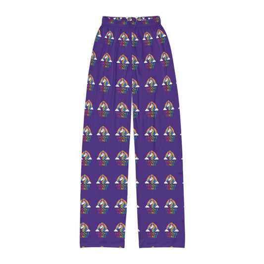 Rainbow Unicorn Pattern Kids Lounge Pants | All-Over Print