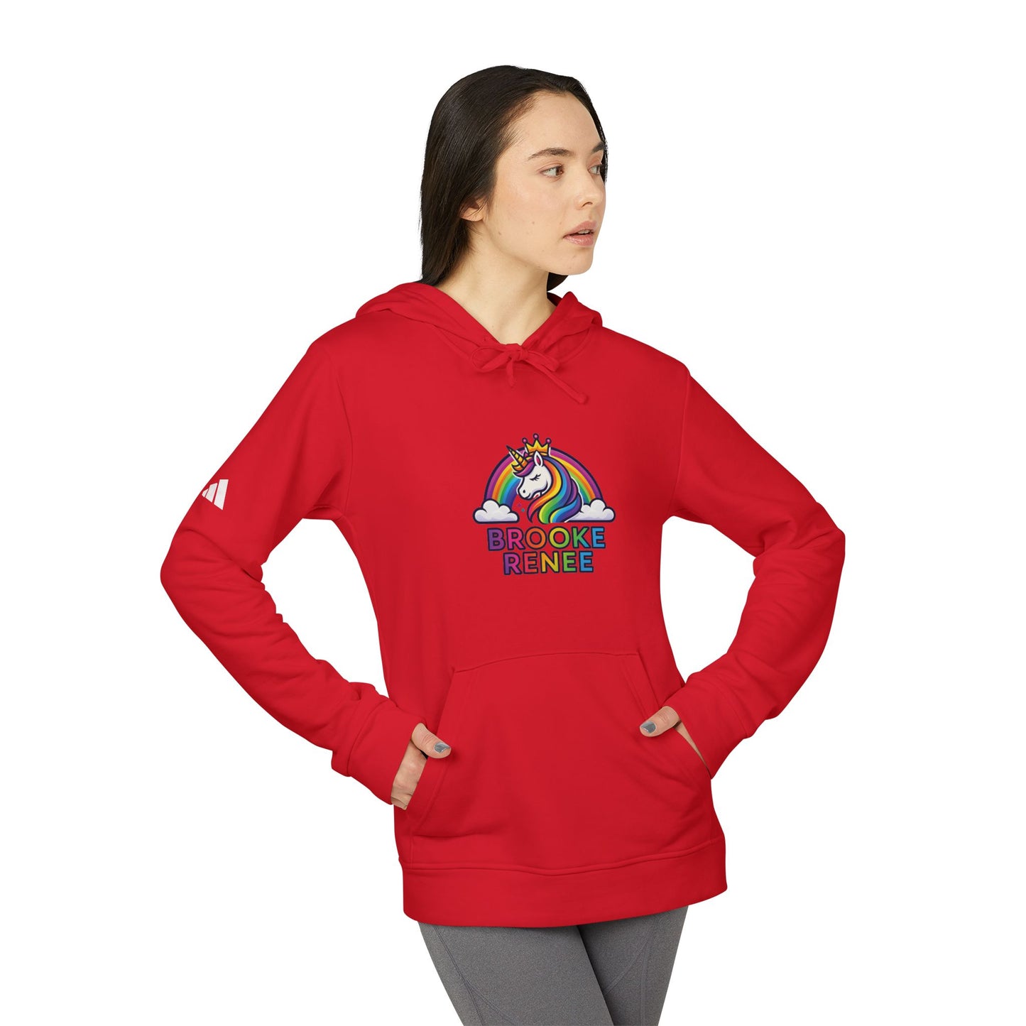 Adidas Rainbow Unicorn with Clouds hoodie | Personalized Name Design