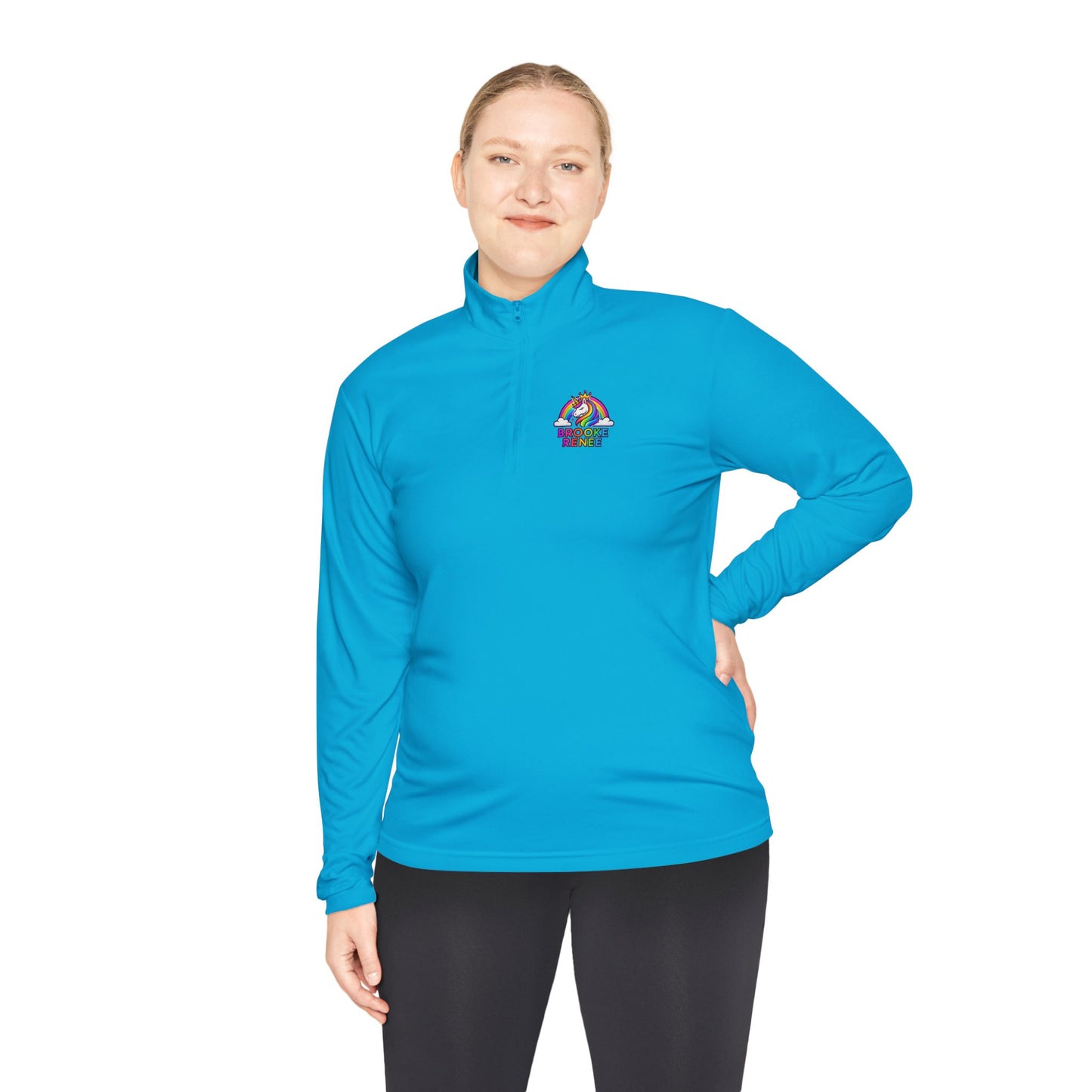 Colorful Brain Puzzle Illustration Quarter-Zip Pullover | Neuro Art