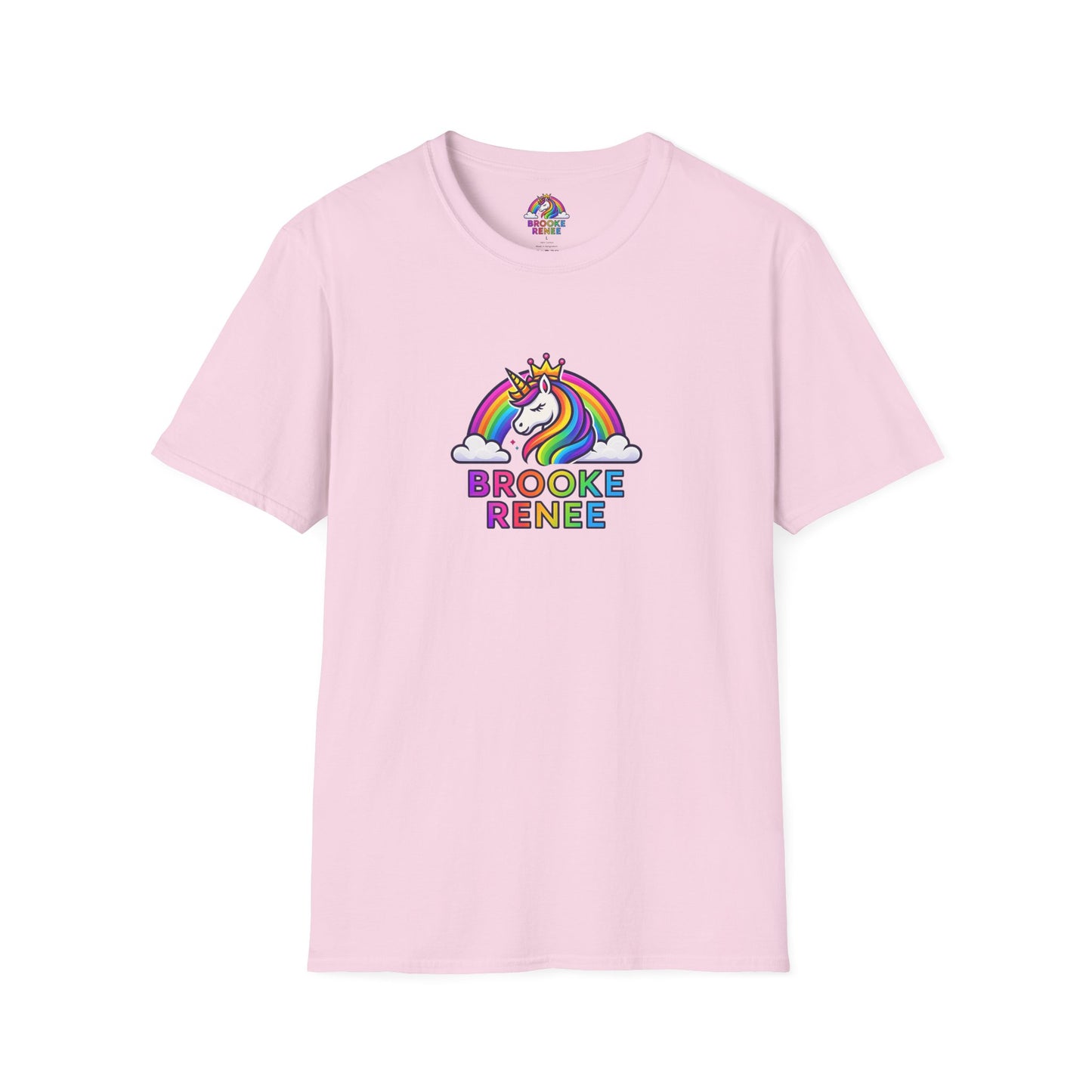 Rainbow Unicorn Crown T-Shirt | Personalized Name Brooke Renee