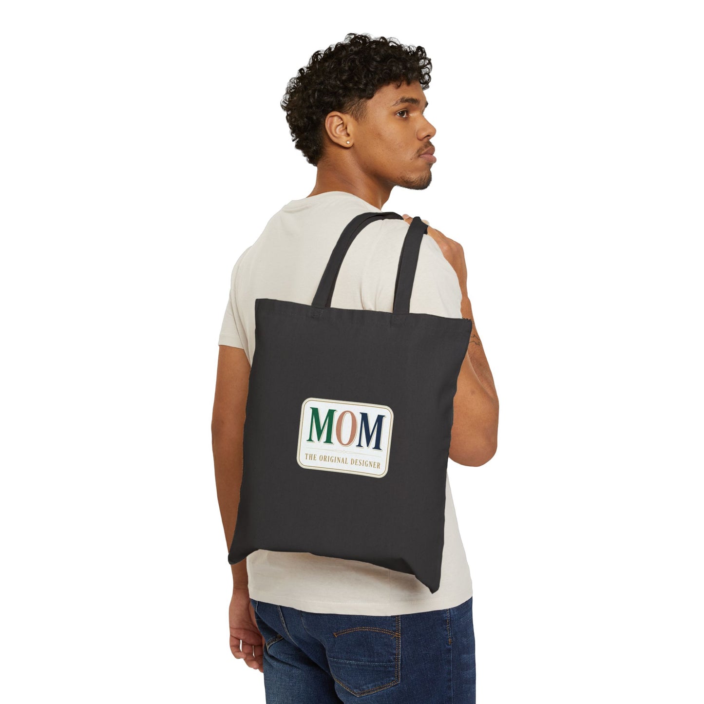 MOM retro badge Tote | minimalist mom, streetwear mom