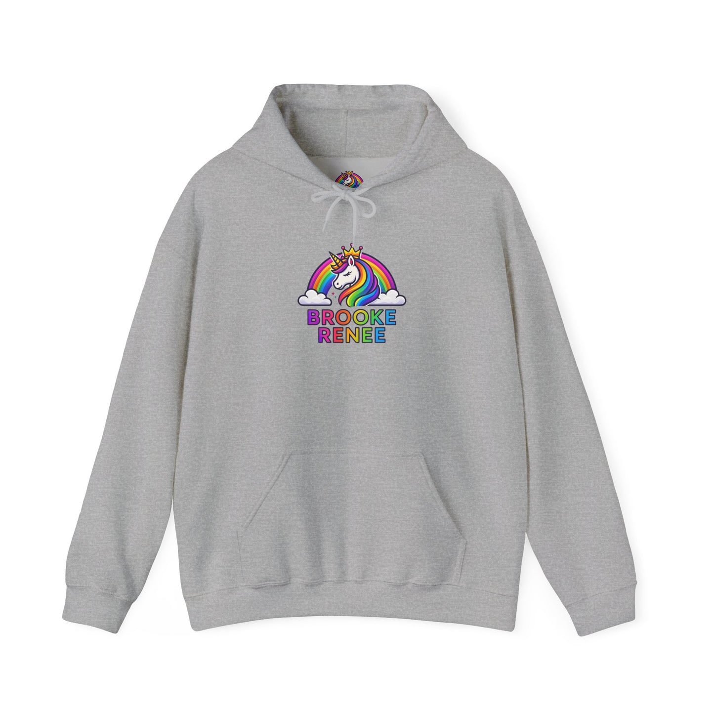 Unicorn Rainbow Name Hoodie | Brooke Renee Personalized Hooded Sweatshirt