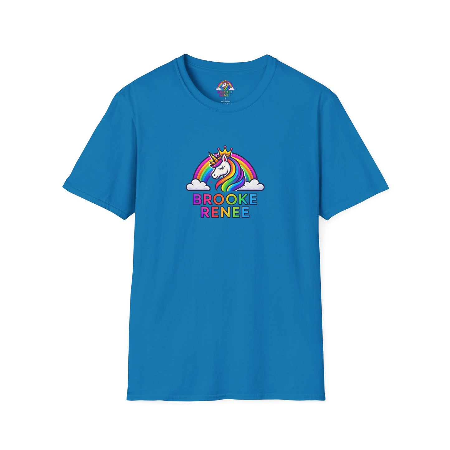 Rainbow Unicorn Crown T-Shirt | Personalized Name Brooke Renee