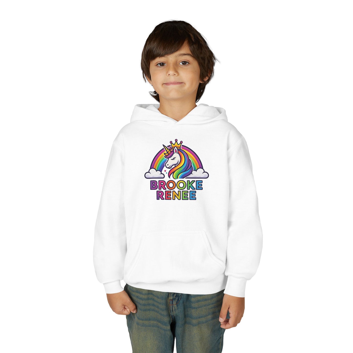 Personalized Unicorn Hoodie for Kids - Brooke Renee Rainbow Sweatshirt