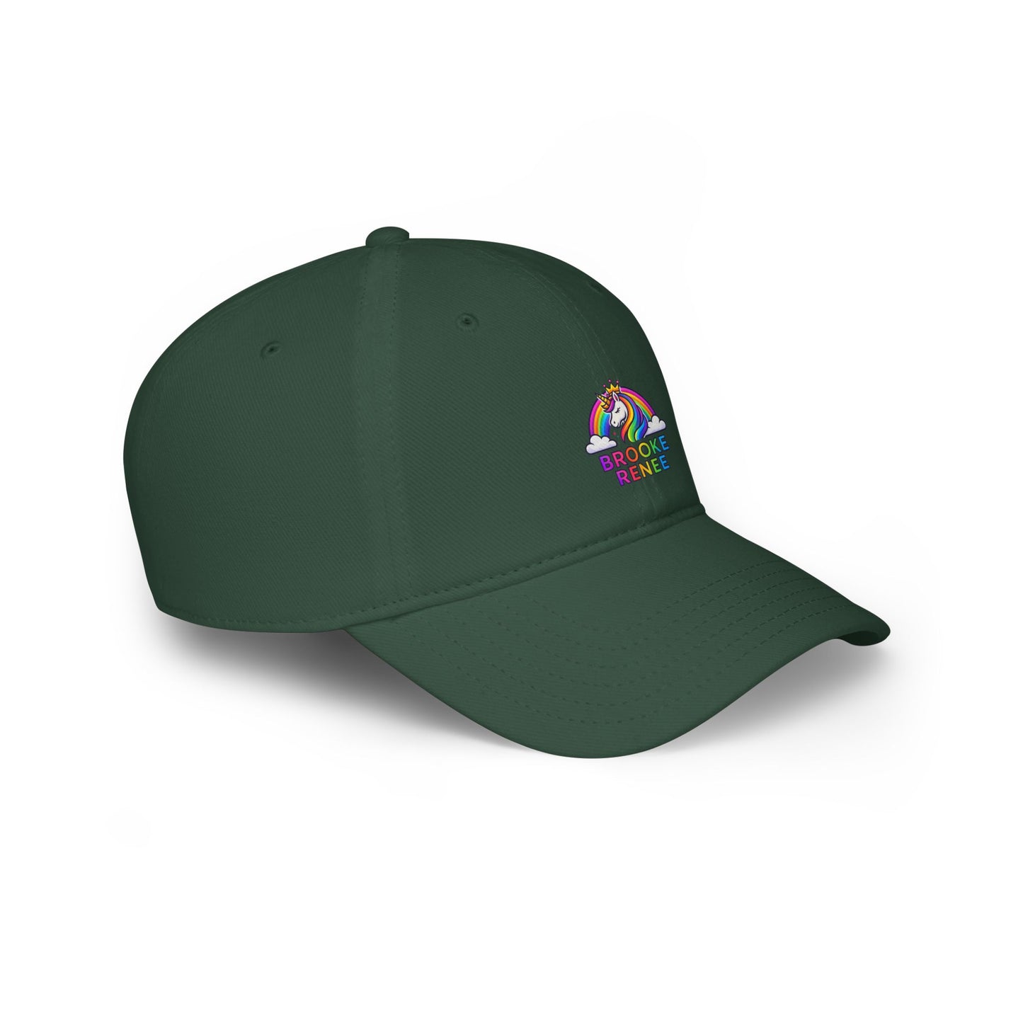 Rainbow Unicorn with Text 'Broke & Bree' Cap | Baseball Cap, Embroidered