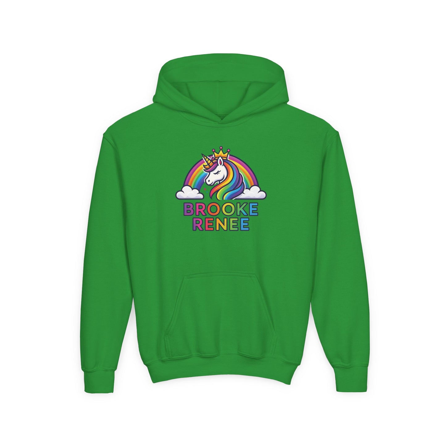 Personalized Unicorn Hoodie for Kids - Brooke Renee Rainbow Sweatshirt