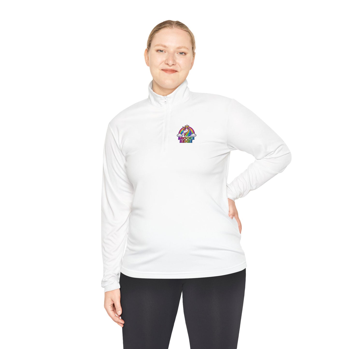 Colorful Brain Puzzle Illustration Quarter-Zip Pullover | Neuro Art