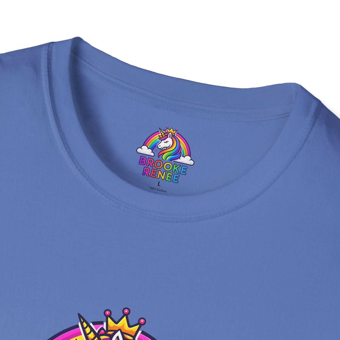 Rainbow Unicorn Crown T-Shirt | Personalized Name Brooke Renee