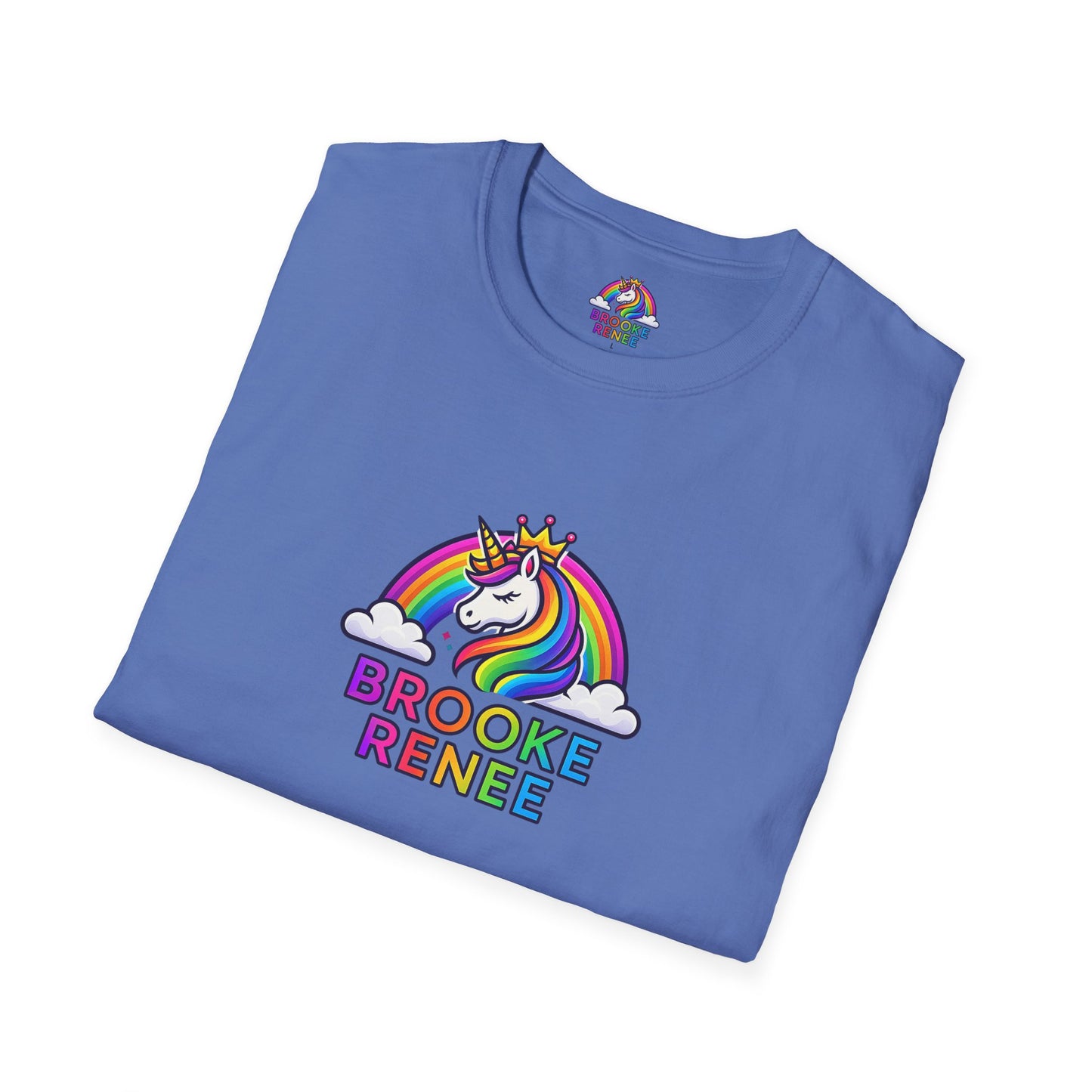 Rainbow Unicorn Crown T-Shirt | Personalized Name Brooke Renee