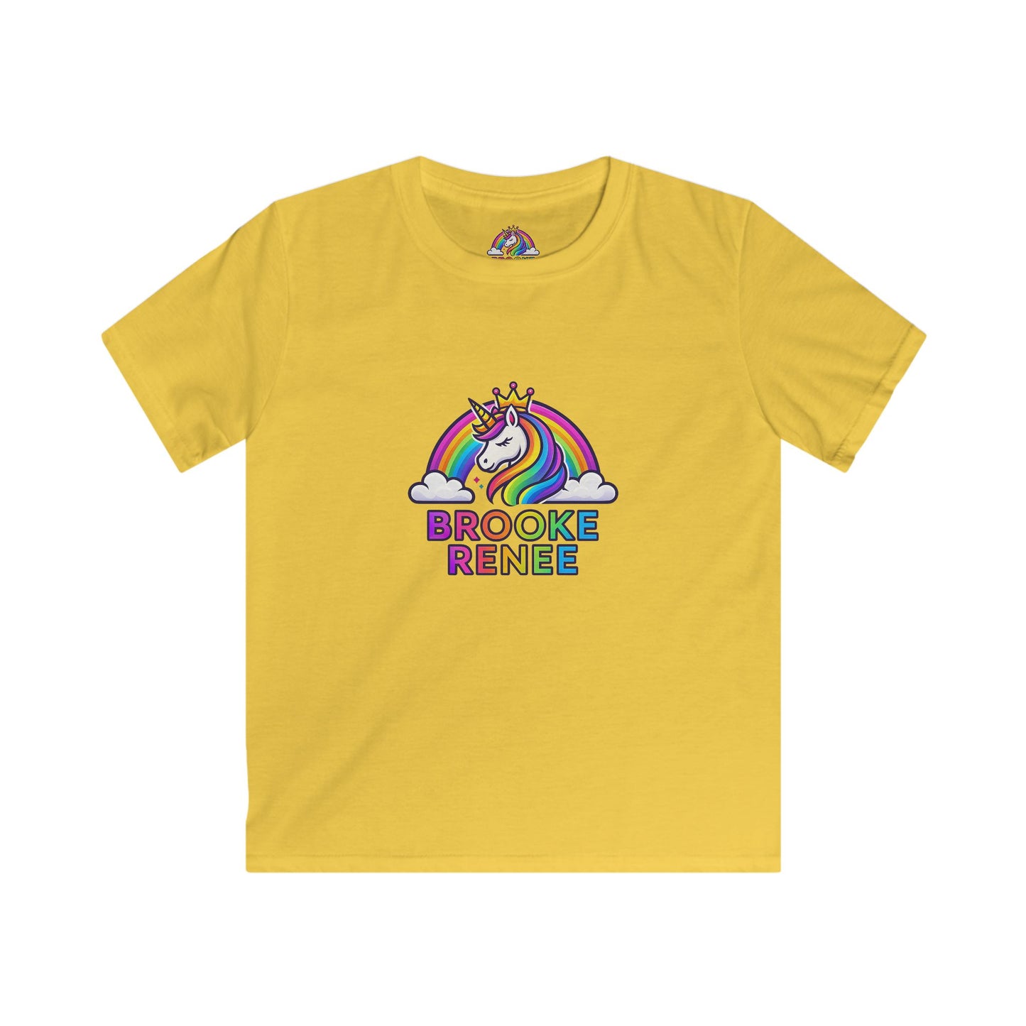 Rainbow Unicorn Name Tee | Kids T-Shirt