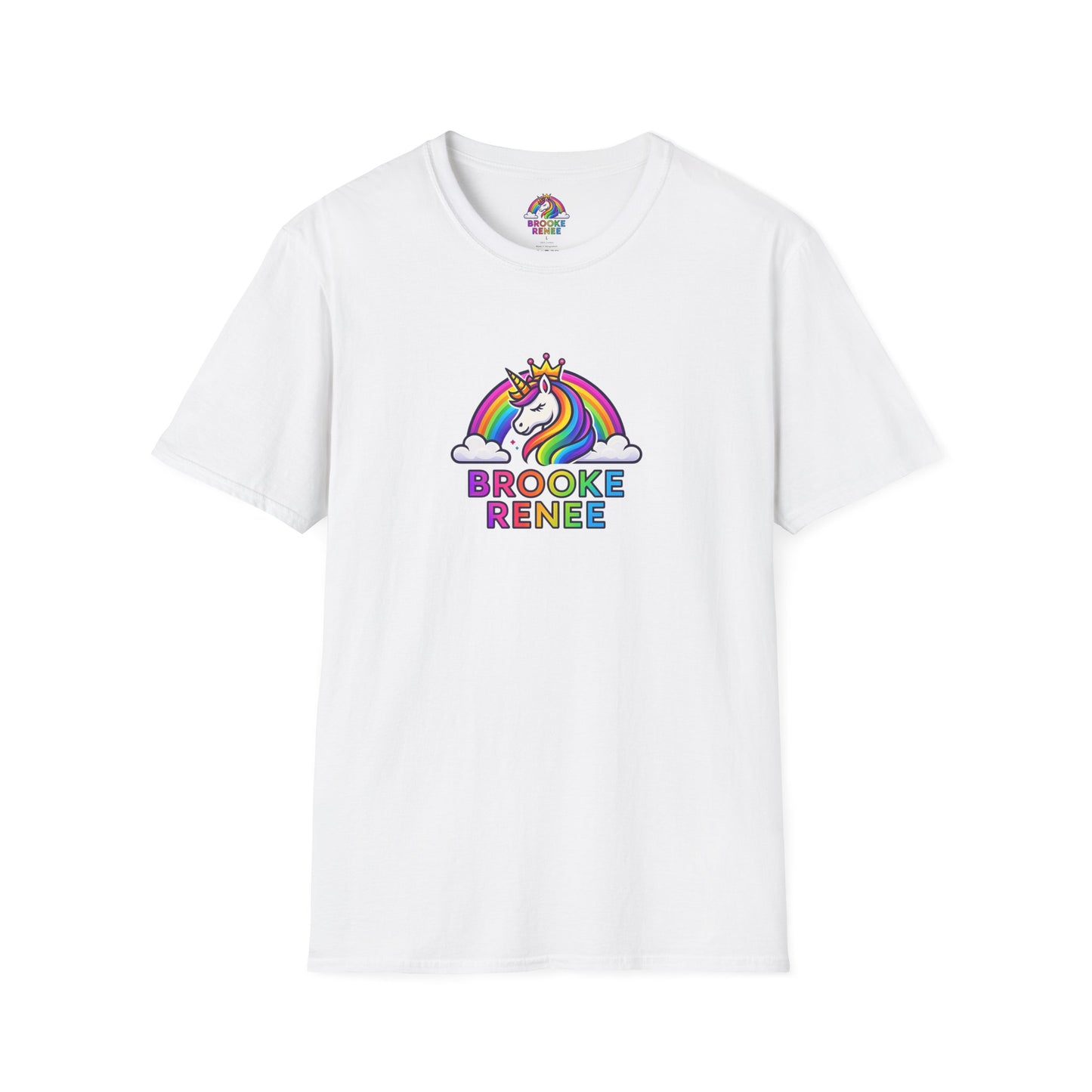 Rainbow Unicorn Crown T-Shirt | Personalized Name Brooke Renee