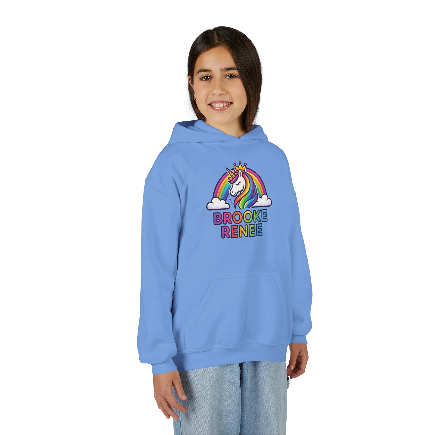 Personalized Unicorn Hoodie for Kids - Brooke Renee Rainbow Sweatshirt