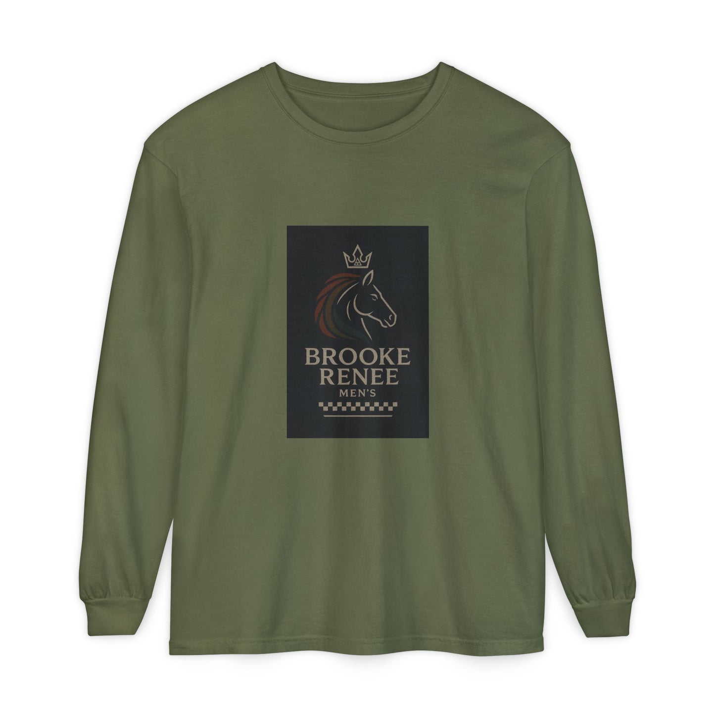 Brooke Renee Horse Portrait Long Sleeve Shirt | Equestrian Logo Tee