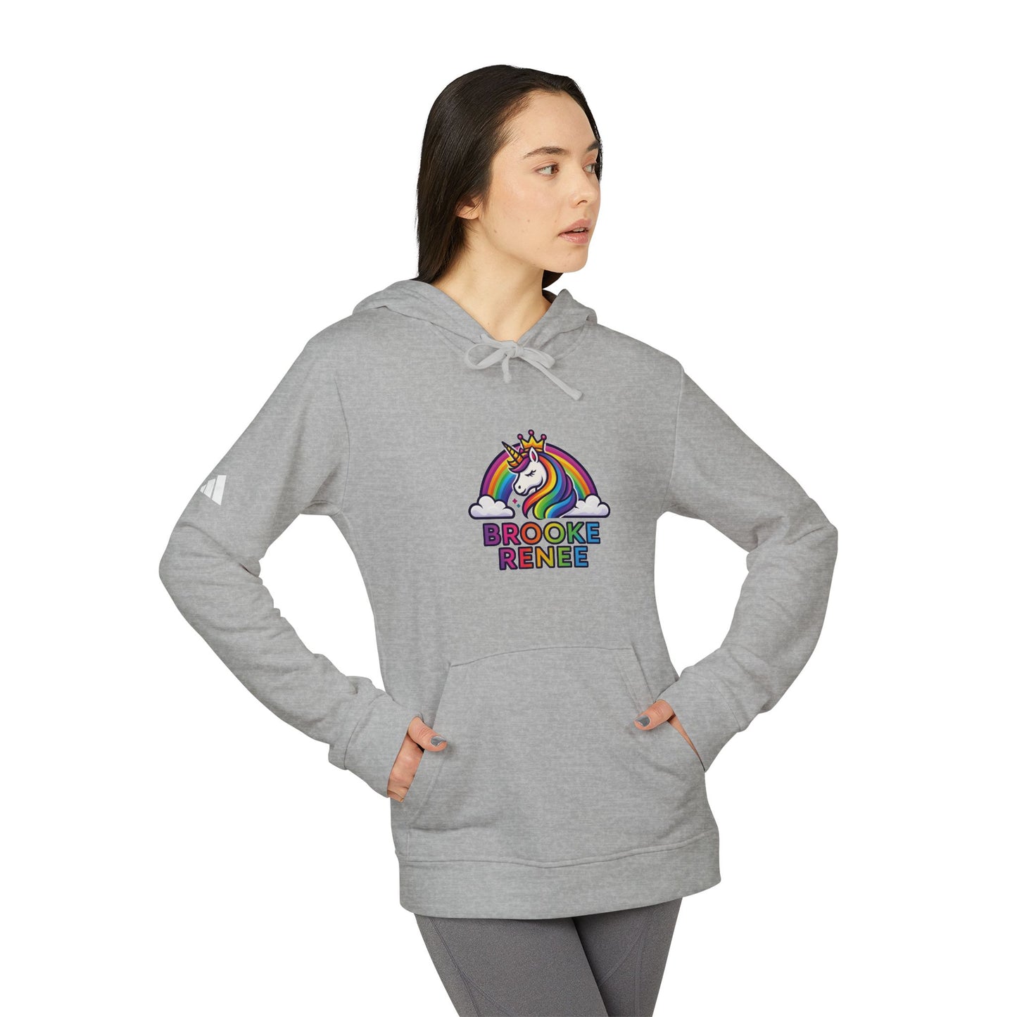 Adidas Rainbow Unicorn with Clouds hoodie | Personalized Name Design