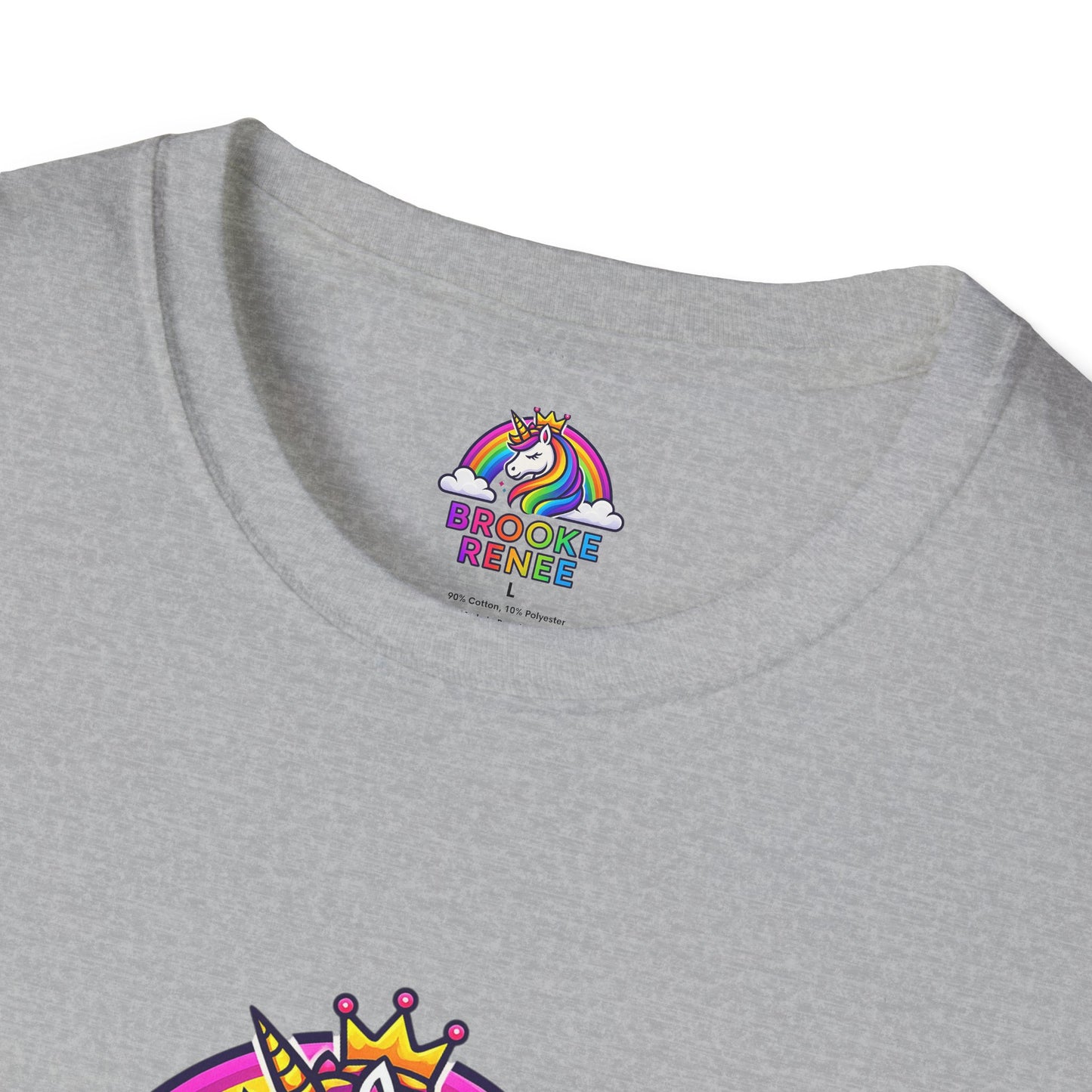 Rainbow Unicorn Crown T-Shirt | Personalized Name Brooke Renee